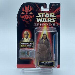 Star Wars Episode 1 Mace Windu 3.75" Action Figure Jedi 1998 Hasbro New Sealed